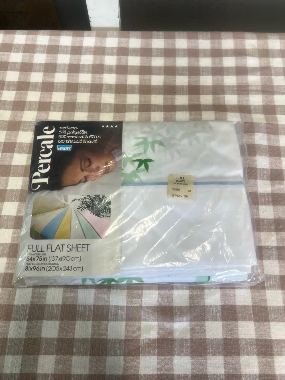 Vintage nip percale full flat sheet bedding